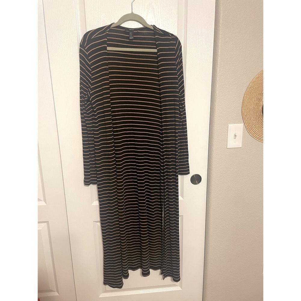 Forever 21 striped duster cardigan